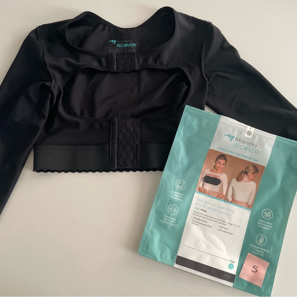 Marena Lipedema Open Bust Vest 3/4 Sleeves